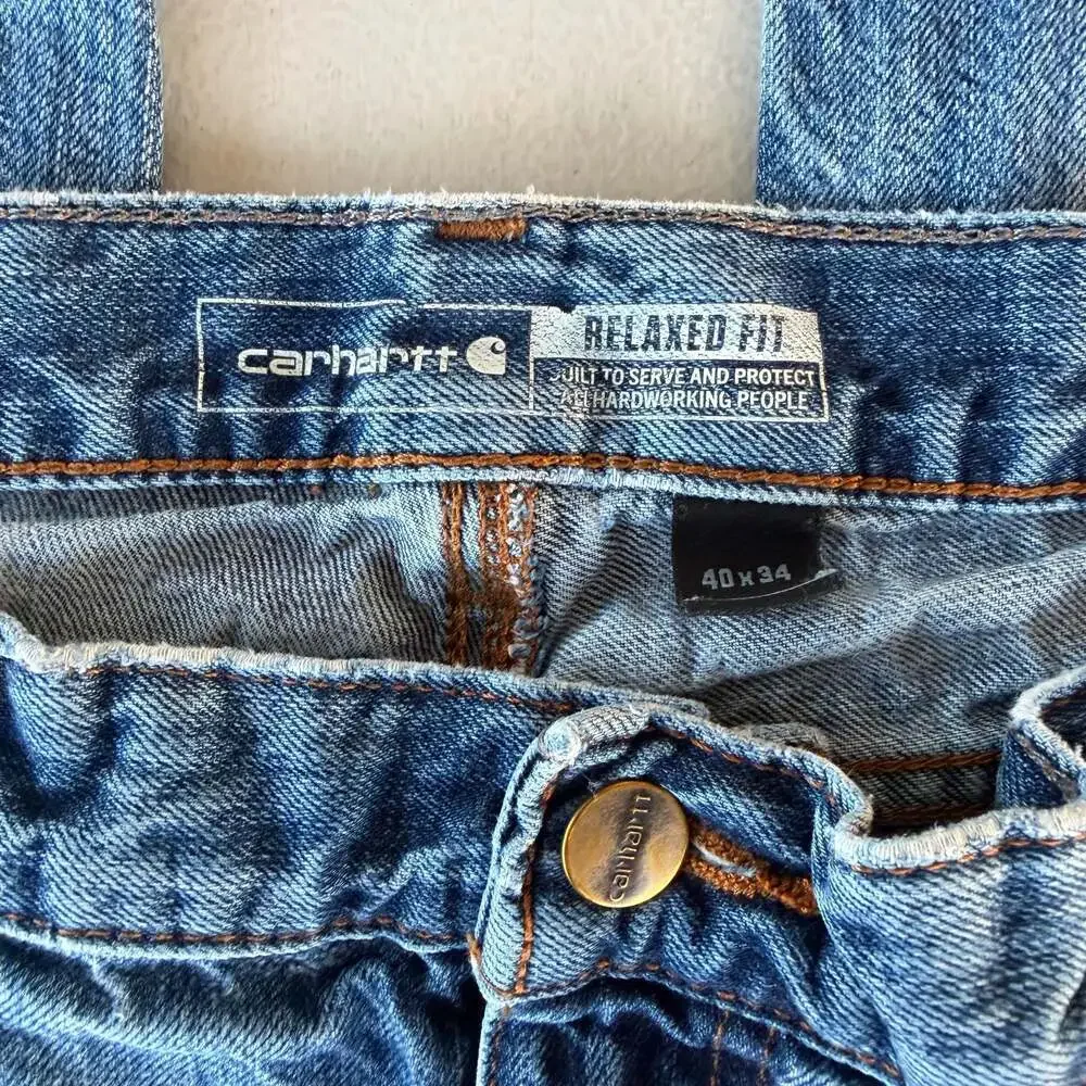 329 Carhartt Men's Relaxed Fit Denim Jeans Model BD5119-M Size 40x34